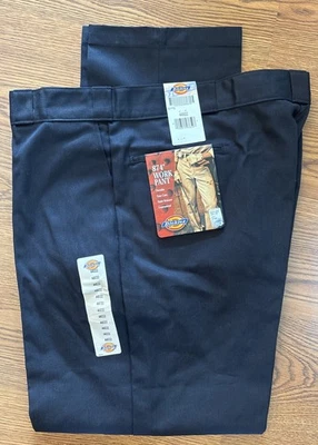 Pantalones de trabajo Dickies 874 vintage para hombre nuevos con etiquetas talla 44x32 negros NUEVO envío gratuito Foto 1 de 4