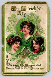 Postcard - Vintage St Patricks Day w Irish Ladies Beauties - TUCK - Picture 1 of 2