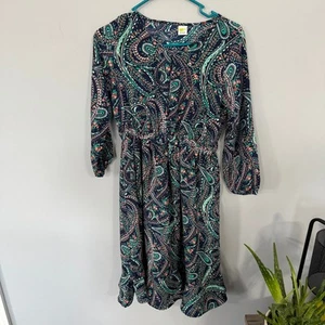 Crazy 8 Girls Blue Paisley Print Midi Dress Size XL / 14 - 16 Gauzy Lightweight - Picture 1 of 7
