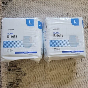 2 McKesson Ultra Heavy Absorbency Adult Disposable Brief Diapers L Tab Closure - Picture 1 of 10