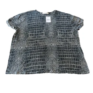 Free People Large T Shirt Snake Skin - Picture 1 of 8