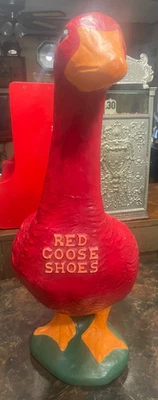 Rare Red Goose Shoes, Vintage, sign, Stands 26 inches tall - Image 1 of 4