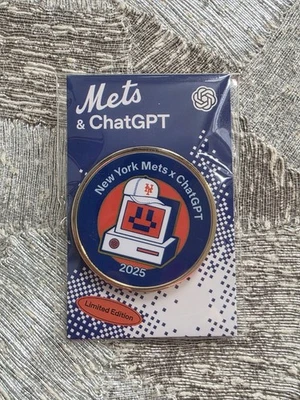 New York Mets x ChatGPT Limited Edition Citi Field Giveaway Lapel Pin 09/17/2025 - Image 1 of 2