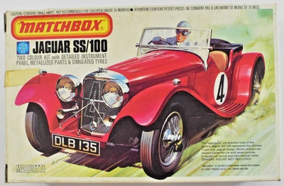 BNIB PARTS BAGGED 1975 MATCHBOX PK-304 MODEL KIT 2 COLOUR 1:32 JAGUAR SS/100 - Image 1 of 4
