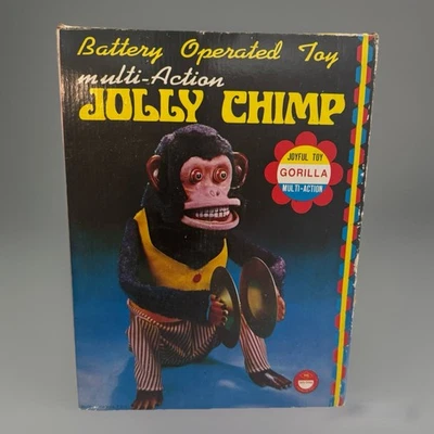 Тарелка винтажная музыкальная веселая шимпанзе хлопающая радостная игрушка горилла (не работает) - Изображение 1 из 4