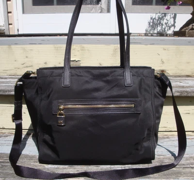 MICHAEL KORS Janie Bolso de Mano Boho Hobo Grande Negro Nailon Cartera Bolso de Hombro Foto 1 de 4