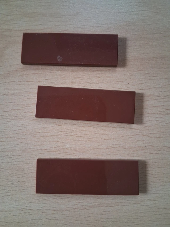 LEGO 1Reddish Brown x 3  Tile 2 x 6 [ 69729 ] - Image 1 of 1