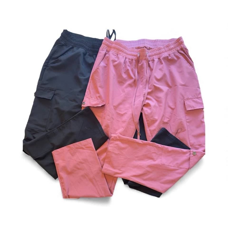 2 pares de exfoliantes G-7 Performance para mujer negros y malva bolsillos de carga súper suaves XL Foto 1 de 4