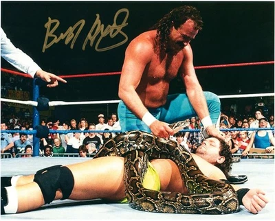 世界自然基金会巴里·霍洛维茨手工签名杰克蛇罗伯茨 WWE 摔跤 8 X 10 照片 — 第 1/4 张图片
