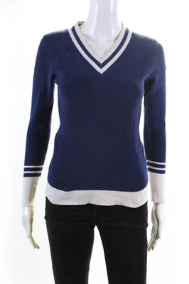 Женский свитер в полоску Slate & Willow Цвет синий Varsity Размер 0 12057074 - Изображение 1 из 4