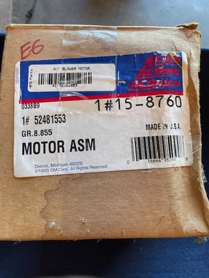 Motor soplador GM 52481553 Delco 15-8760 Buick Saturn Pontiac Olds Chevy 88-05 Foto 1 de 4