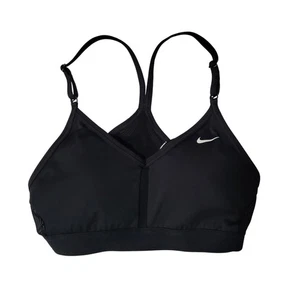 Nike Dri Fit Indy Light Support Sports Bra Size Small Black Adjustable Straps S - Picture 1 of 11