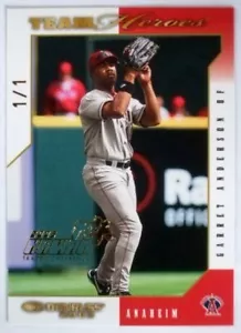 2003 Donruss Team Heroes Garrett Anderson Hawaii Parallel 1/1 seltene Engel SP - Bild 1 von 1