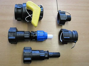 Tanque adaptador IBC a manguera Camlock MDPE Hoselock IBC accesorio de válvula de grifo nuevo combustible - Imagen 1 de 5