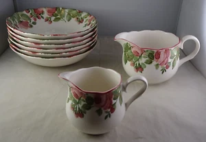 Six Nikko Precious Classic Tableware Soup/Cereal Bowls + 2 Creamers Diff. Sizes - Picture 1 of 4