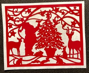 Vintage Mrs Grossmans Christmas Laser Cut Enchanted Forest Sticker - Picture 1 of 2