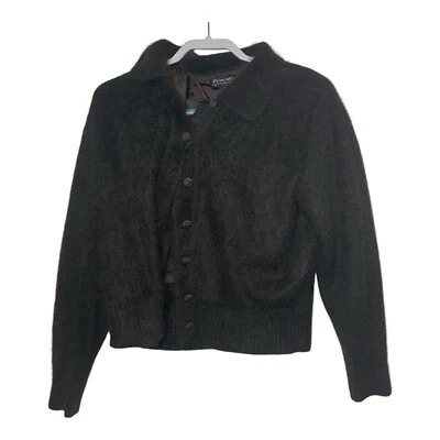 Chaqueta Cárdigan Venesha Alta Calidad Angora Súper Suave Talla Pequeña Para Mujer Marrón Foto 1 de 4