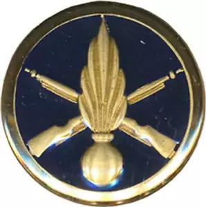 Insigne de col, INFANTERIE, fond bleu nuit, attache PIN’S, Coinderoux (3417) - Foto 1 di 2