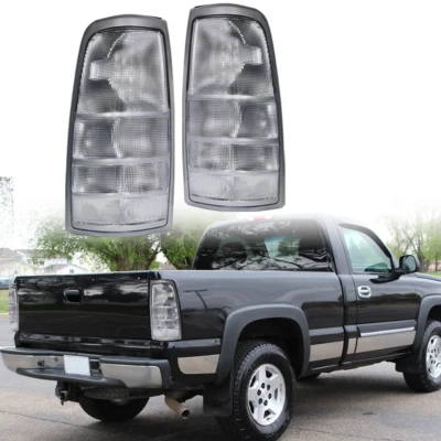 All Clear Tail Lights for 1999-2002 Chevy Silverado 1500 2500 99-03 GMC Sierra - Image 1 of 4