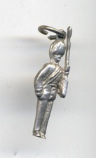 Vintage English silver Buckingham Palace Guard charm 3-D