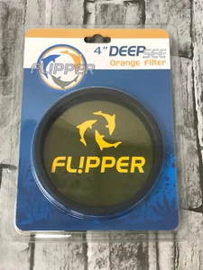 Flipper DeepSee Orange Lens Filter 4" For Fresh and Marine Fish Tank Aquariums - Picture 1 of 3