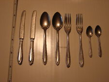 Antique Doll Aluminum Silverware 8 Pieces Made In Germany