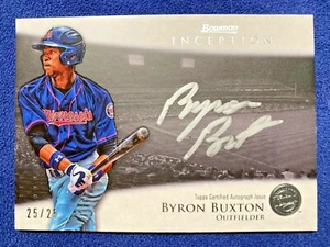 BYRON BUXTON 2013 Bowman Inception Silver Signings Prospect Rookie Auto #25/25 - Picture 1 of 2