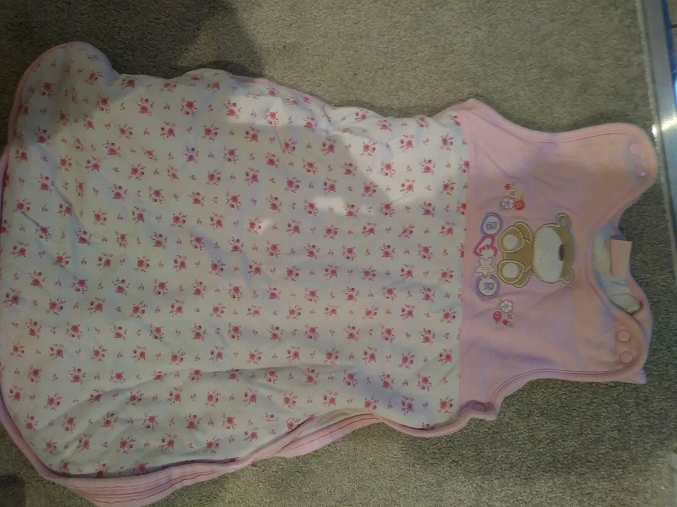Saco de dormir para niñas de 0-6 meses - rosa y blanco Foto 1 de 1
