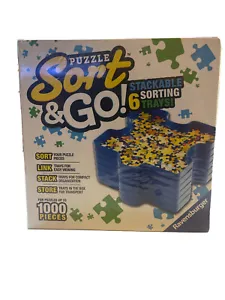 Sort & Go! Jigsaw Puzzle Ravensburger Shaped 6 Sorting Trays 1000 Pieces - Picture 1 of 2