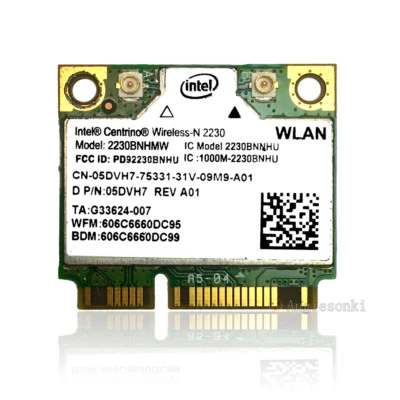 Intel Centrino Wireless-N 2230 BT+WIFI CARD Dell Inspiron 15Z 7720 M17X 14 5DVH7 - Image 1 of 4