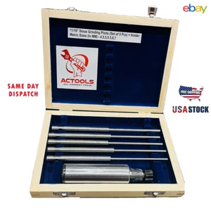 Valve Seat Grinder Stone Holder 11/16  With  5 Pcs Sioux Pilots 4.5mm to 7mm - Picture 1 of 15