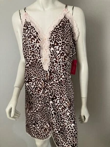 Leopard Print Lace Cami Slip Chemise dress sz 2X new - Picture 1 of 4