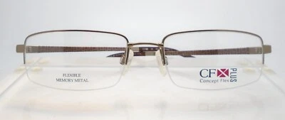 Encantador CFX 7176 BR 56-19 Monturas de gafas Memoria flexible Metal Foto 1 de 4
