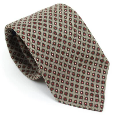 De Colección Polo Ralph Lauren Gris/Rojo/Verde Floral Foulard Estampado Seda Corbata EE. UU. Foto 1 de 4