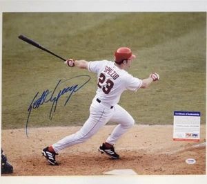 Scott Spiezio signed 16x20 photo Angels Cardinals autograph ~ PSA - Picture 1 of 3
