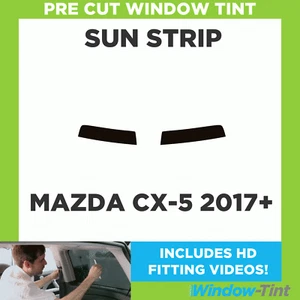 Pre Cut Tinted Sunstrip - For Mazda CX-5 2017 5% Limo Internal - Picture 1 of 5