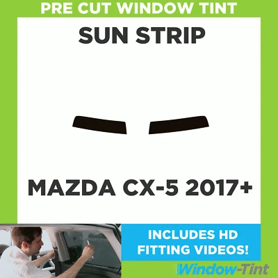 Pre Cut Tinted Sunstrip - For Mazda CX-5 2017 5% Limo Internal - Image 1 of 4