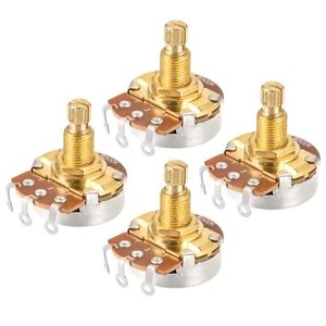 4x Audio Taper Potentiometer B500K 3 Pin 1/4" Dia Split Shaft für E-Gitarre Bass - Bild 1 von 4