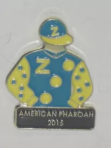 AMERICAN PHAROAH - 2015 Kentucky Derby Winner Jockey Silks Pin - Picture 1 of 1