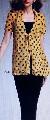 Top Jerry T Talla Grande Para Mujer Manga Corta Lunares 3X 26 28 Nuevo Con Etiquetas Foto 1 de 4