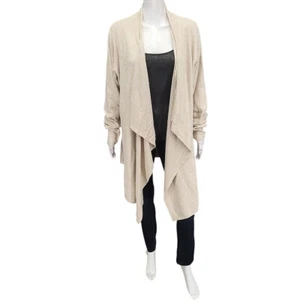Barefoot Dreams Cozychic Lite Drape Front Wrap Cardigan 3X Plus Size Stone - Picture 1 of 9