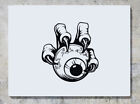 Augapfel Hand Monster - Halloween Gruselig Wand Aufkleber Kunst Sticker Bild