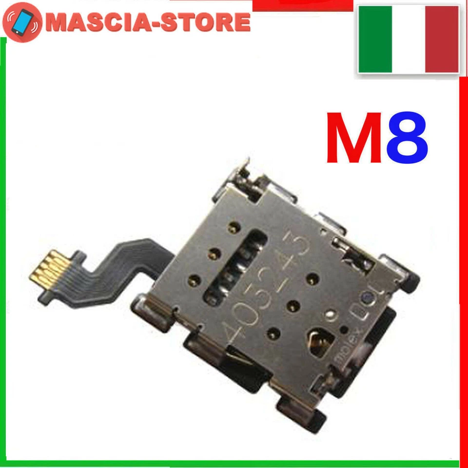 Flex Flat Lettore Sim Card Slot Reader Modulo per HTC ONE M8  Ricambio - Immagine 1 di 1
