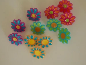  Flower Moulded Rings, BakeArt Decorating for Cakes Cupcakes Muffins x 6 - Picture 1 of 7