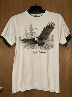 复古 Eagle, Colorado T 恤,美国制造,尺寸 L — 第 1/4 张图片
