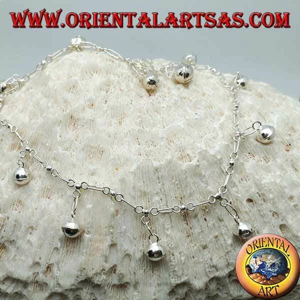 Cavigliera in Argento 925‰ campanelli pendenti lungo tutta la maglia - Immagine 1 di 1