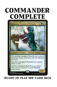 Kumena, Tyrant of Orazca MERFOLK TRIBAL Magic MTG Custom Commander Deck - Picture 1 of 9