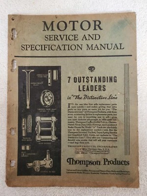 1929-32 Ford Model A Cars Motor Service And Specification Manual Foto 1 de 4
