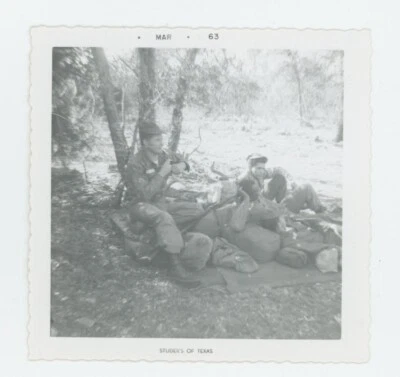Vintage Photo McCully Gray & Amanti Rest ARMY Ranger Training Fort Hood TX 1940s - Image 1 of 2