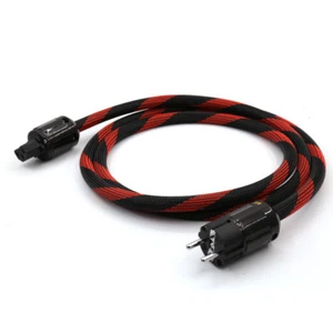 1.5M AC-313cu OFC Copper AC Mains Power Cord Cable with EU Pins Power Plug  - Picture 1 of 4